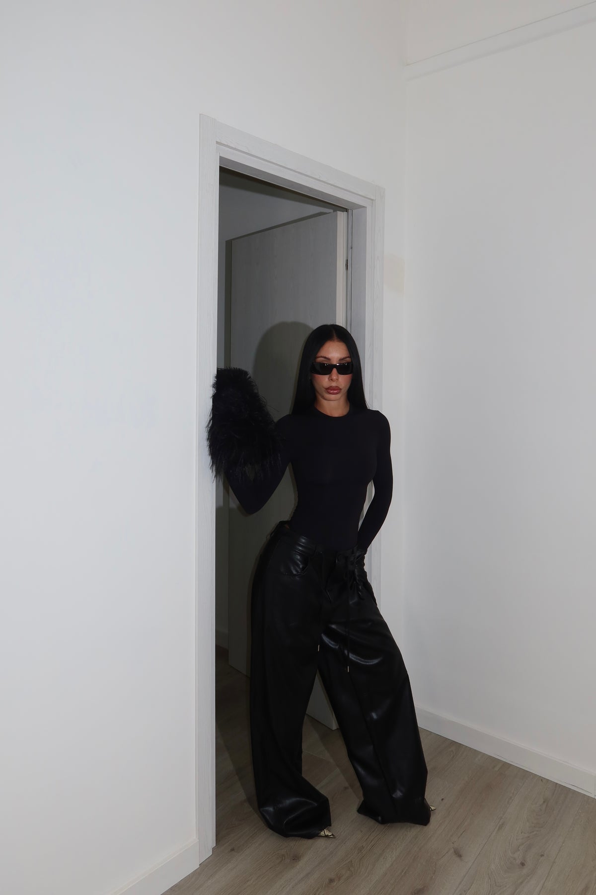 Pants LESSY nero pelle