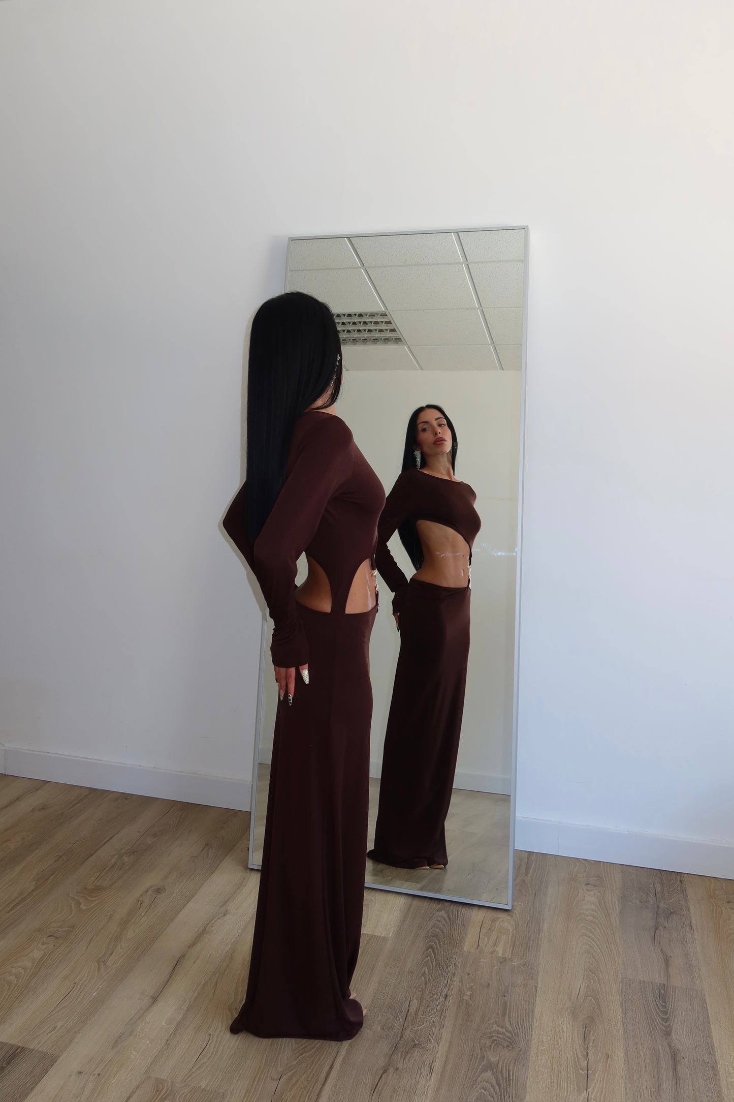 LongDress METAL choco