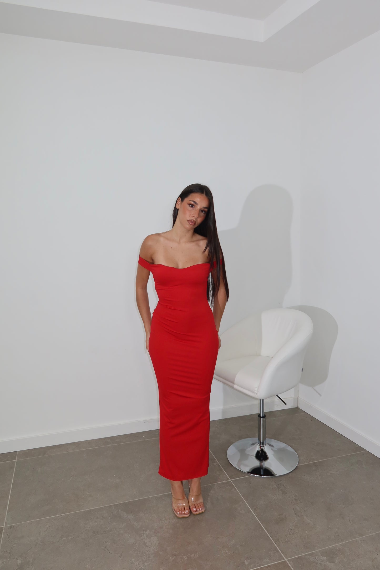 LongDress IVORY rosso