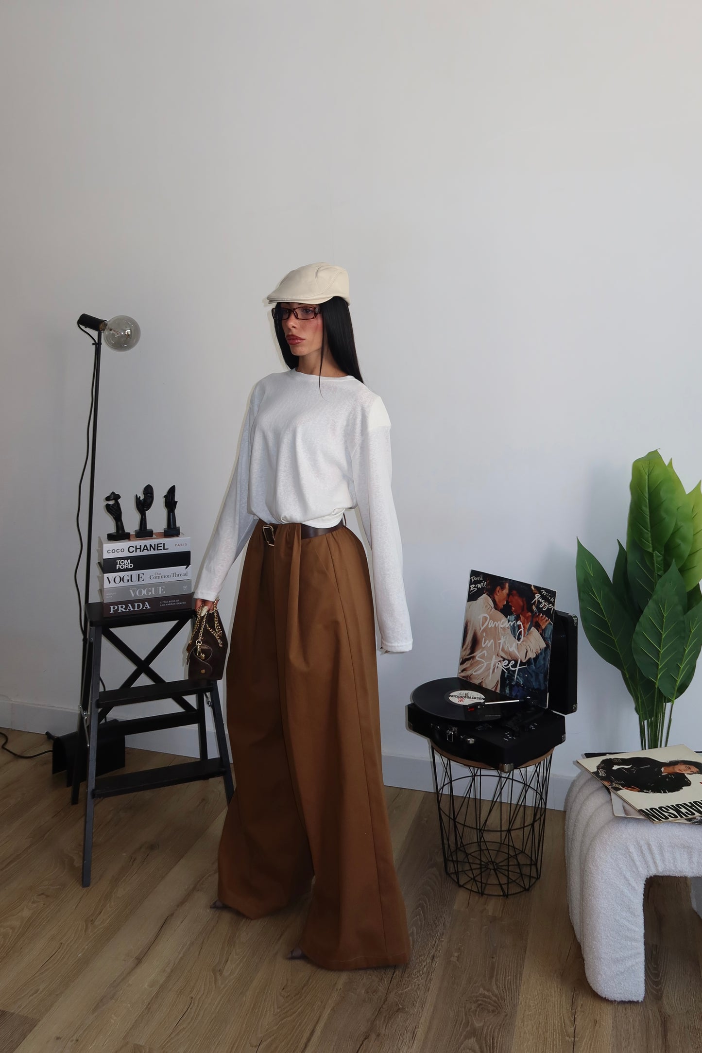 Pants HIDE BELT khaki