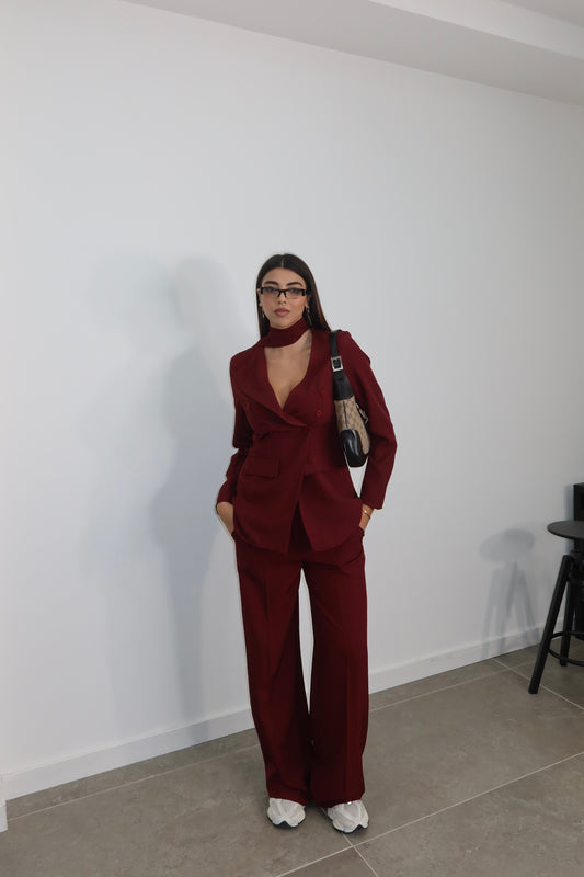 Tailleur WANDA bordeaux