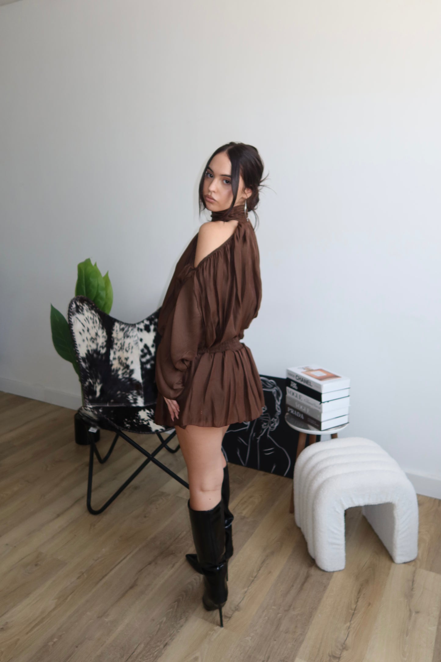 MiniDress ELEGANZA choco