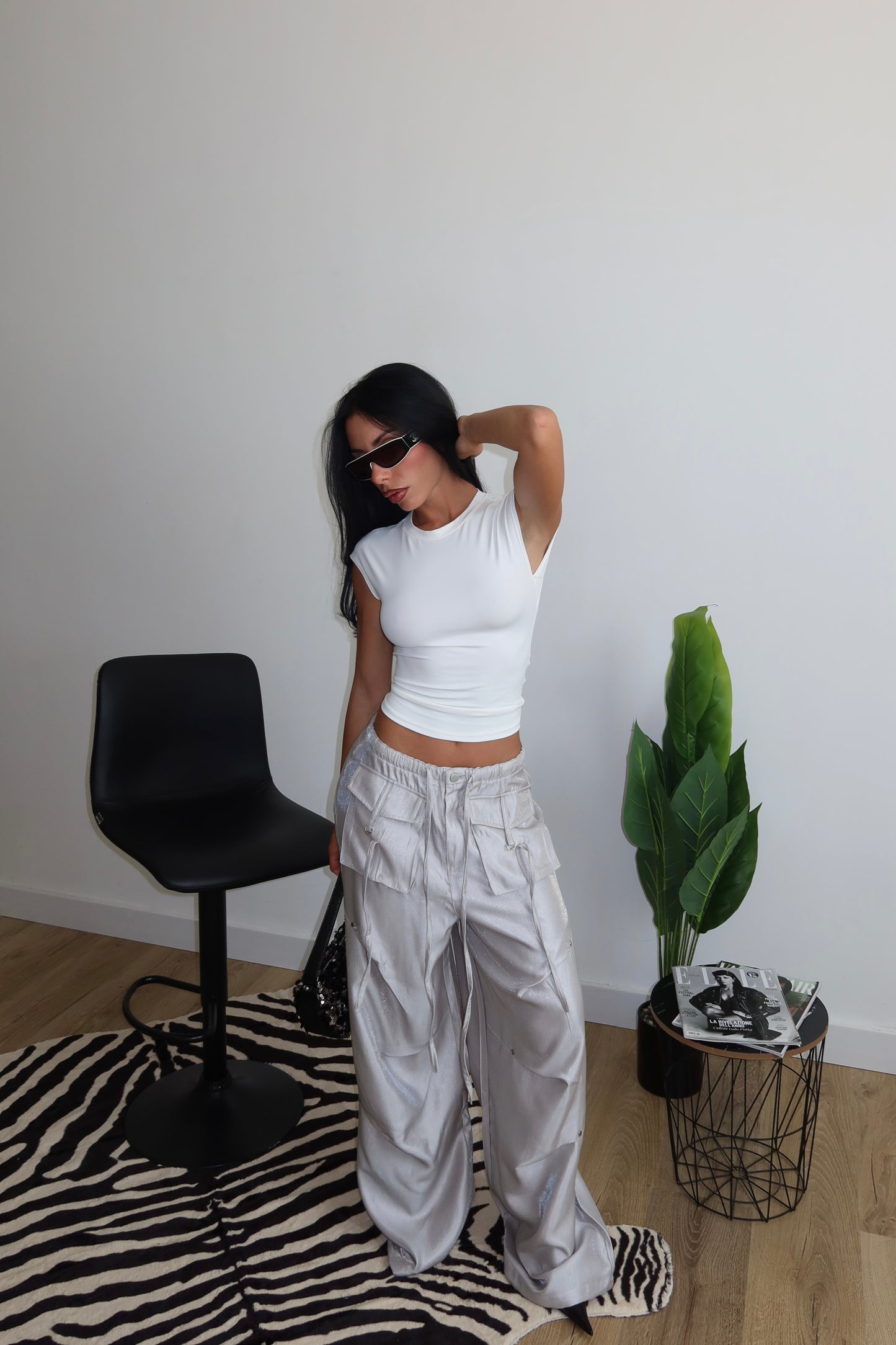 Pants SATIN grigio