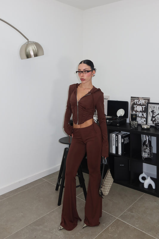 Cordset CON BUSTINO choco