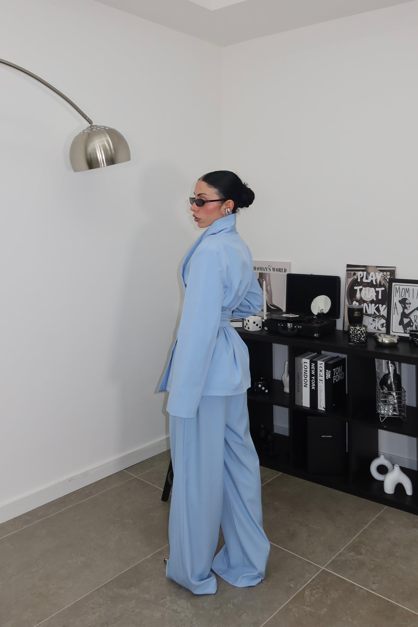 Tailleur KIMONO azzurro