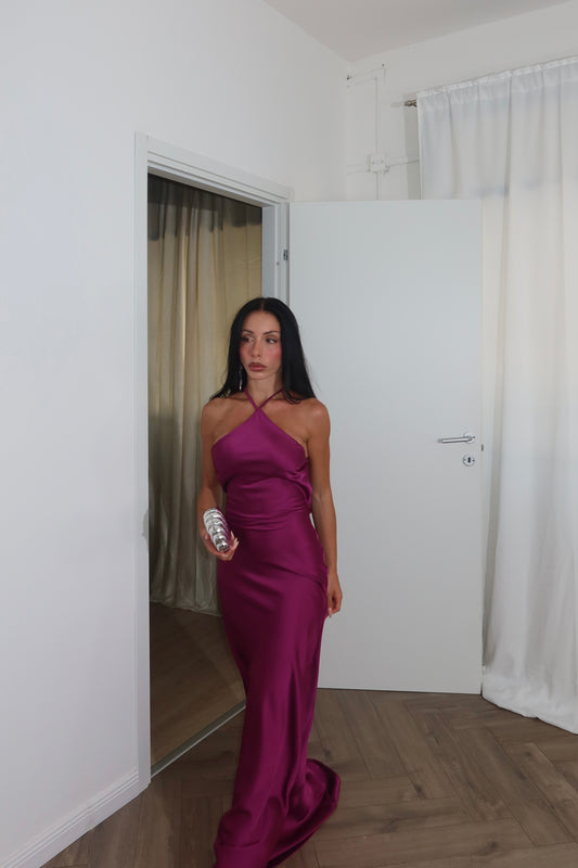 LongDress DIVINITÀ RASO magenta