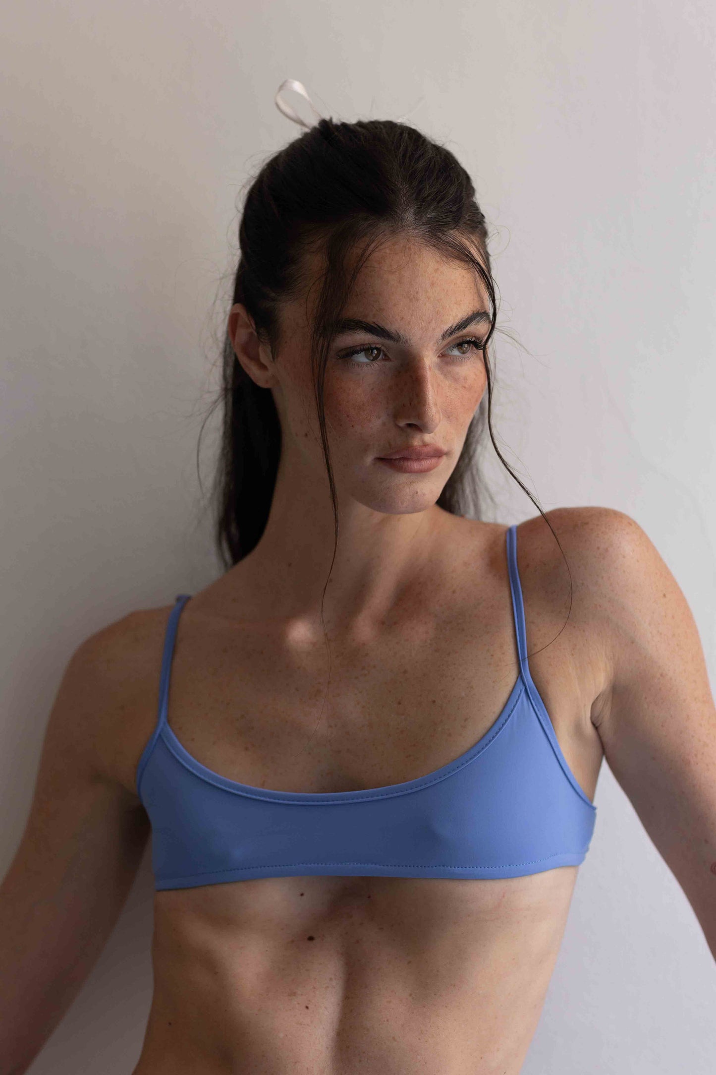 TOP UNCOVERED AZZURRO