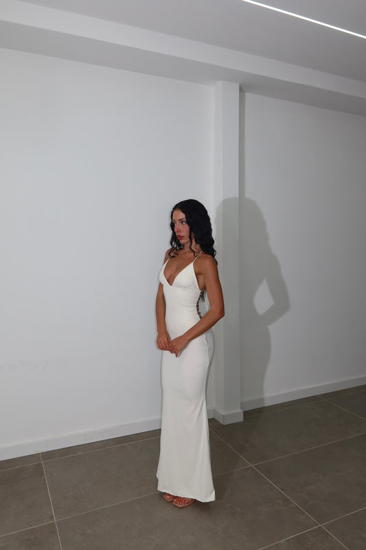 LongDress BUTTERFLY panna