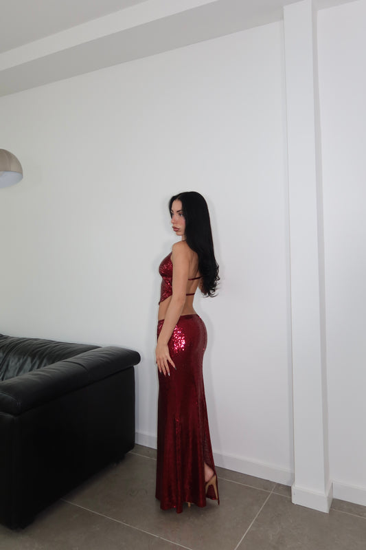 Cordset DIVINITÀ PAILLETTES bordeaux