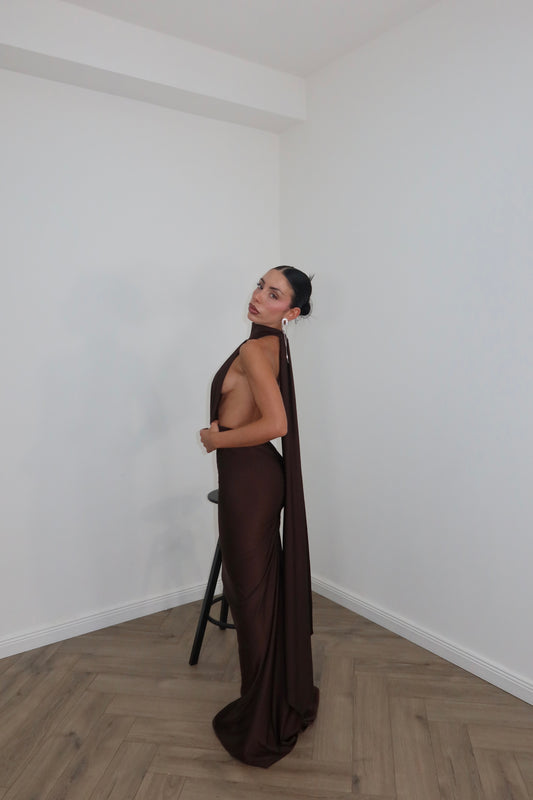 LongDress DANIKA choco