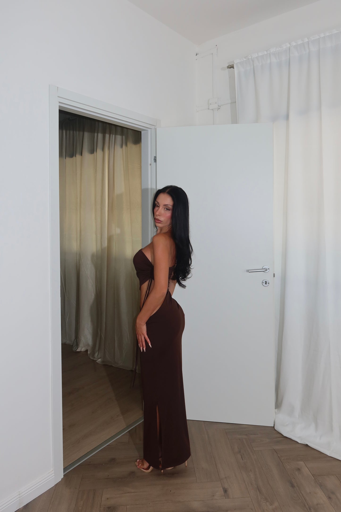 LongDress APERTURA choco