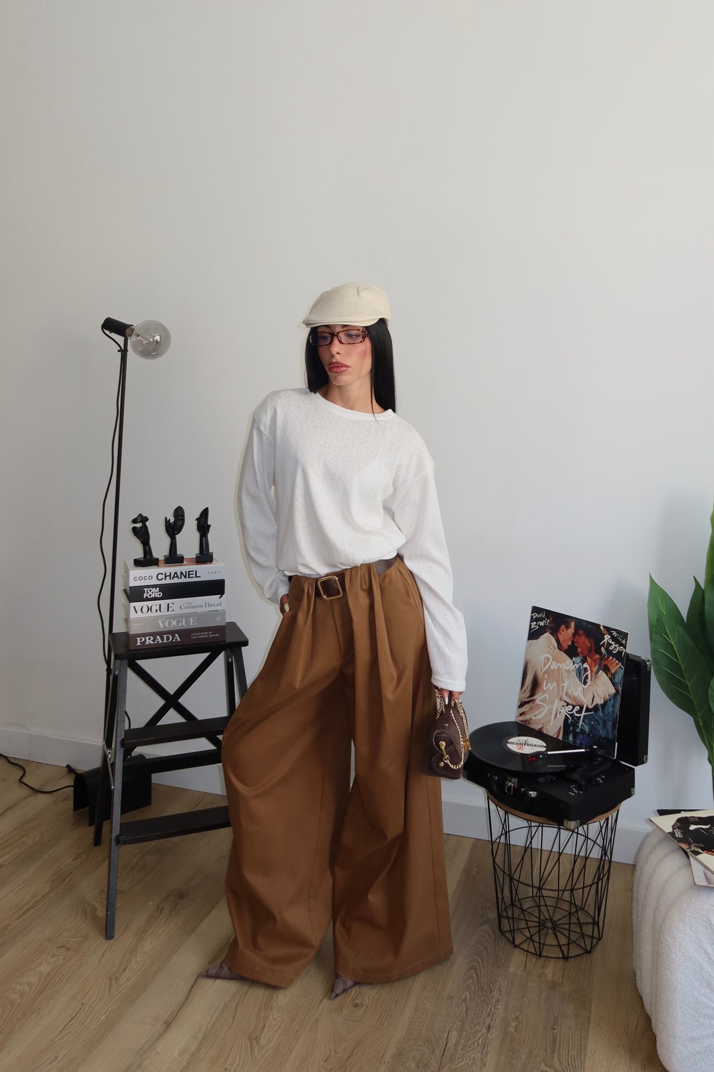 Pants HIDE BELT khaki