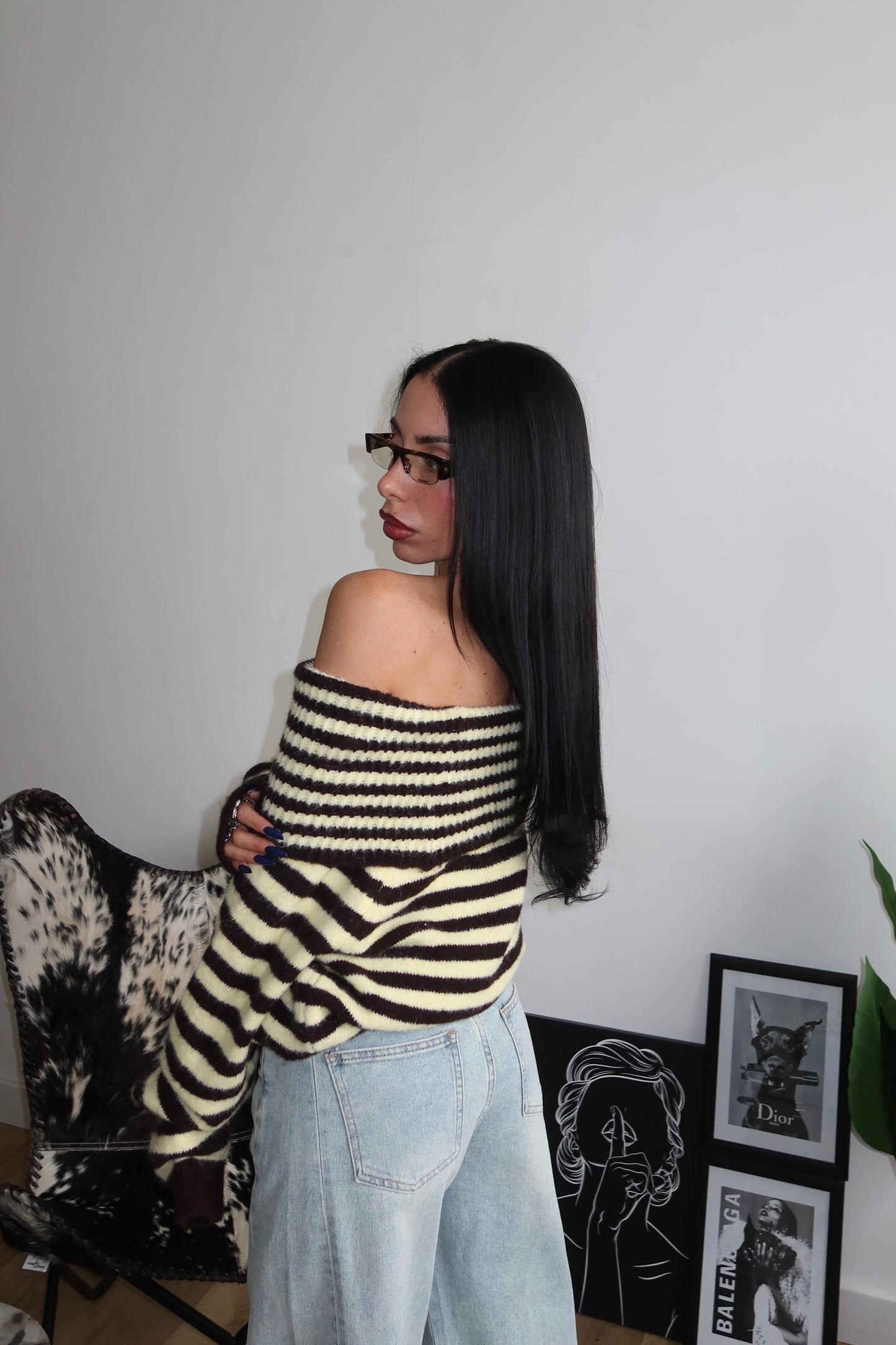 Maglione ELLY A RIGHE giallo