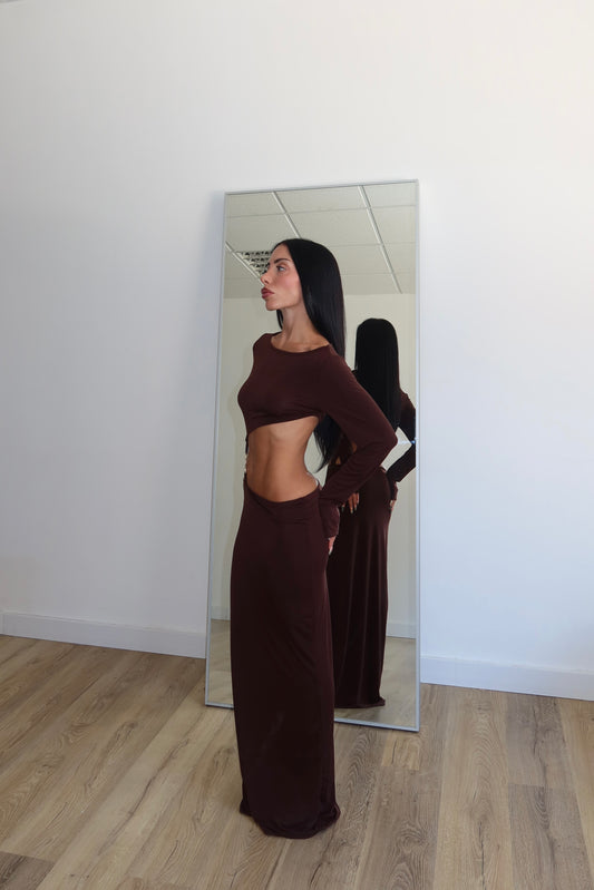 LongDress METAL choco