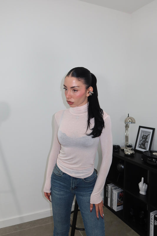 Maglia VALERIA BORDINO rosa cipria