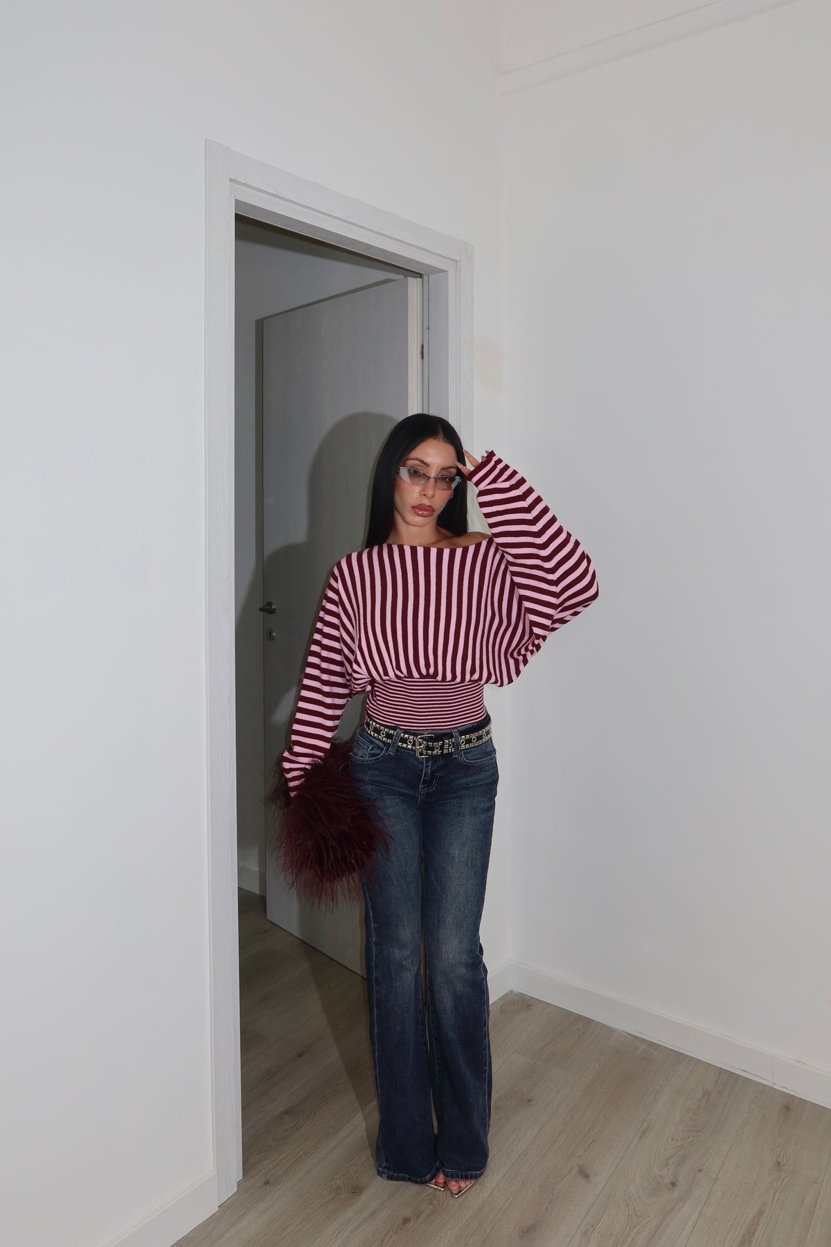 Pull MARTY rosa/bordeaux