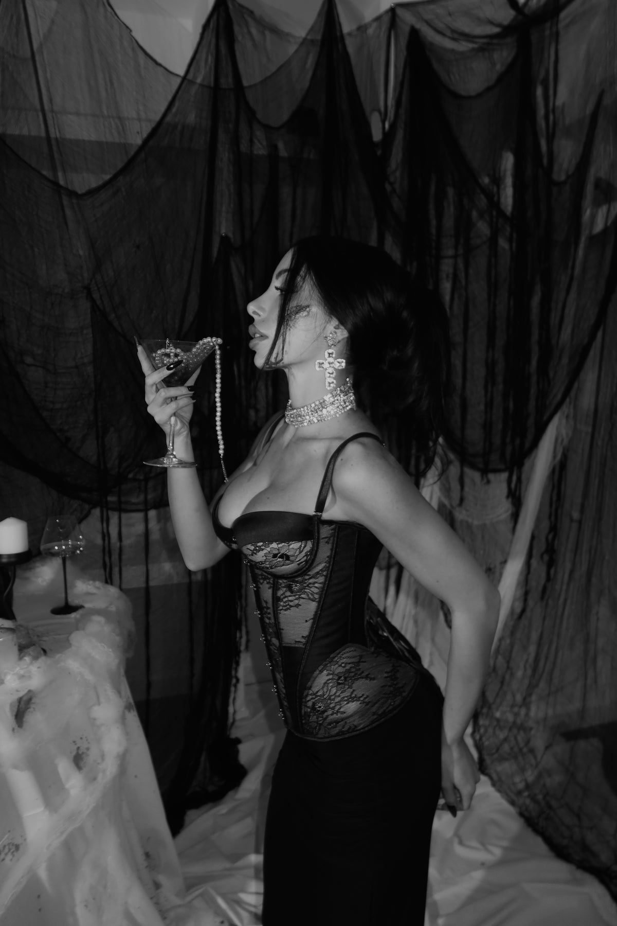 Corsetto NIGHT nero/nude