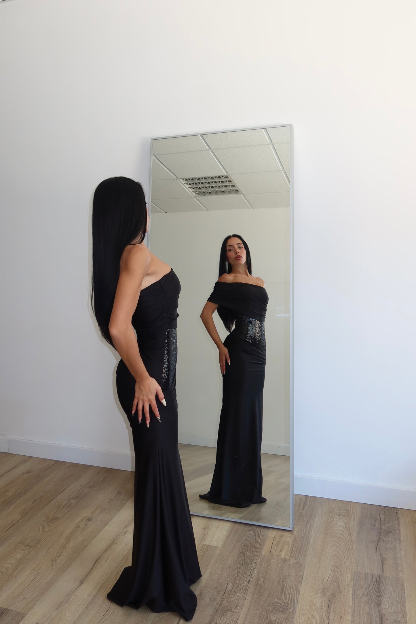LongDress CHANTAL nero