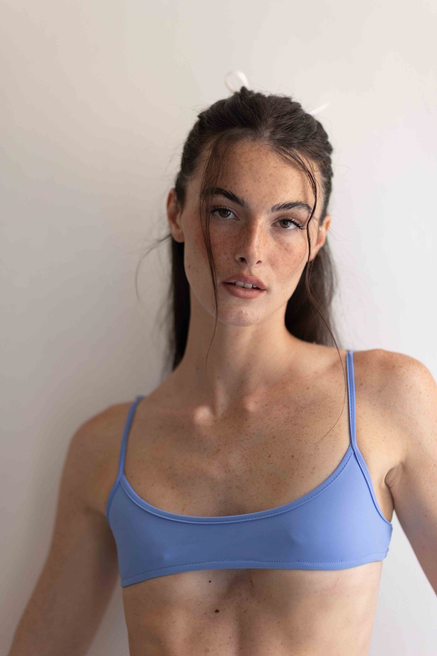 TOP UNCOVERED AZZURRO