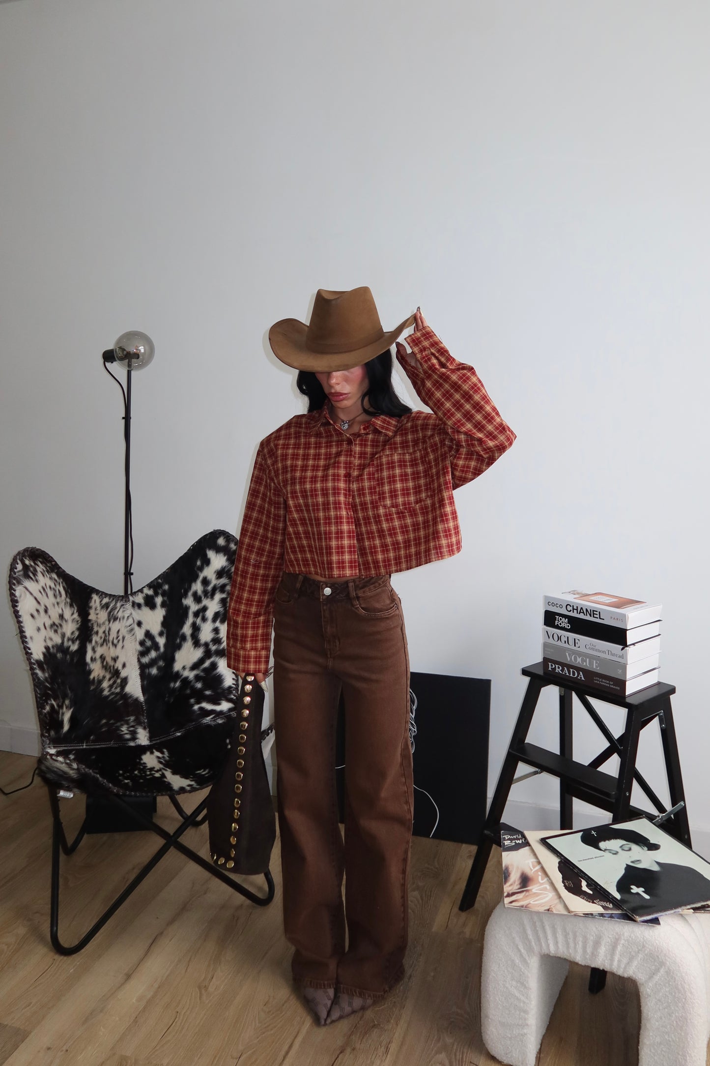 Camicia DIBE CROP bordeaux