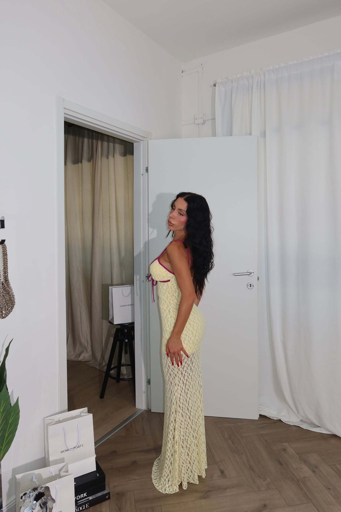 LongDress COSTA RICA BORDATO giallo