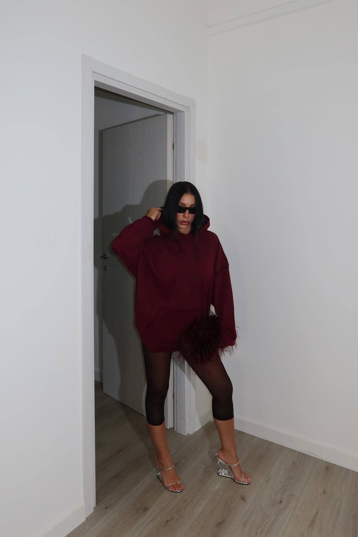 Felpa MAN bordeaux