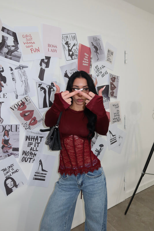 Maglia CORSET bordeaux