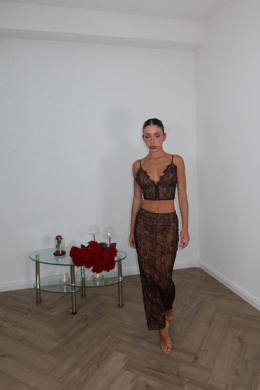 Cordset CRESSIDA nero/nude