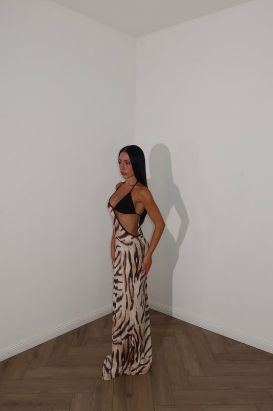 LongDress RANIA zebrato beige