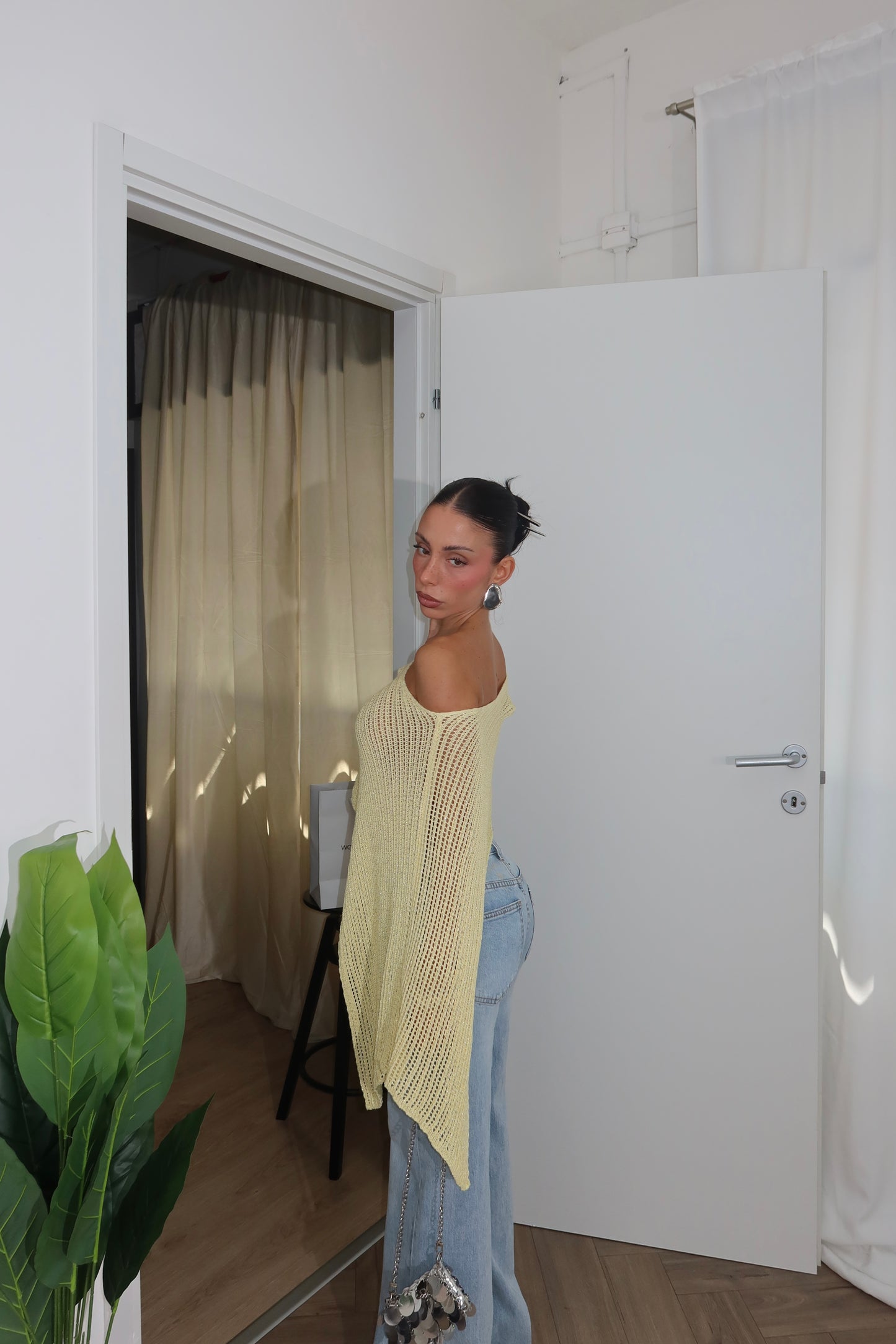 Maglia A RETE giallo
