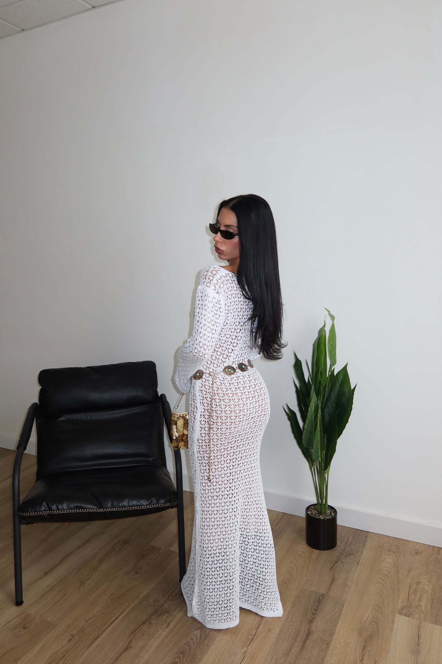Long Dress CIRCLE bianco