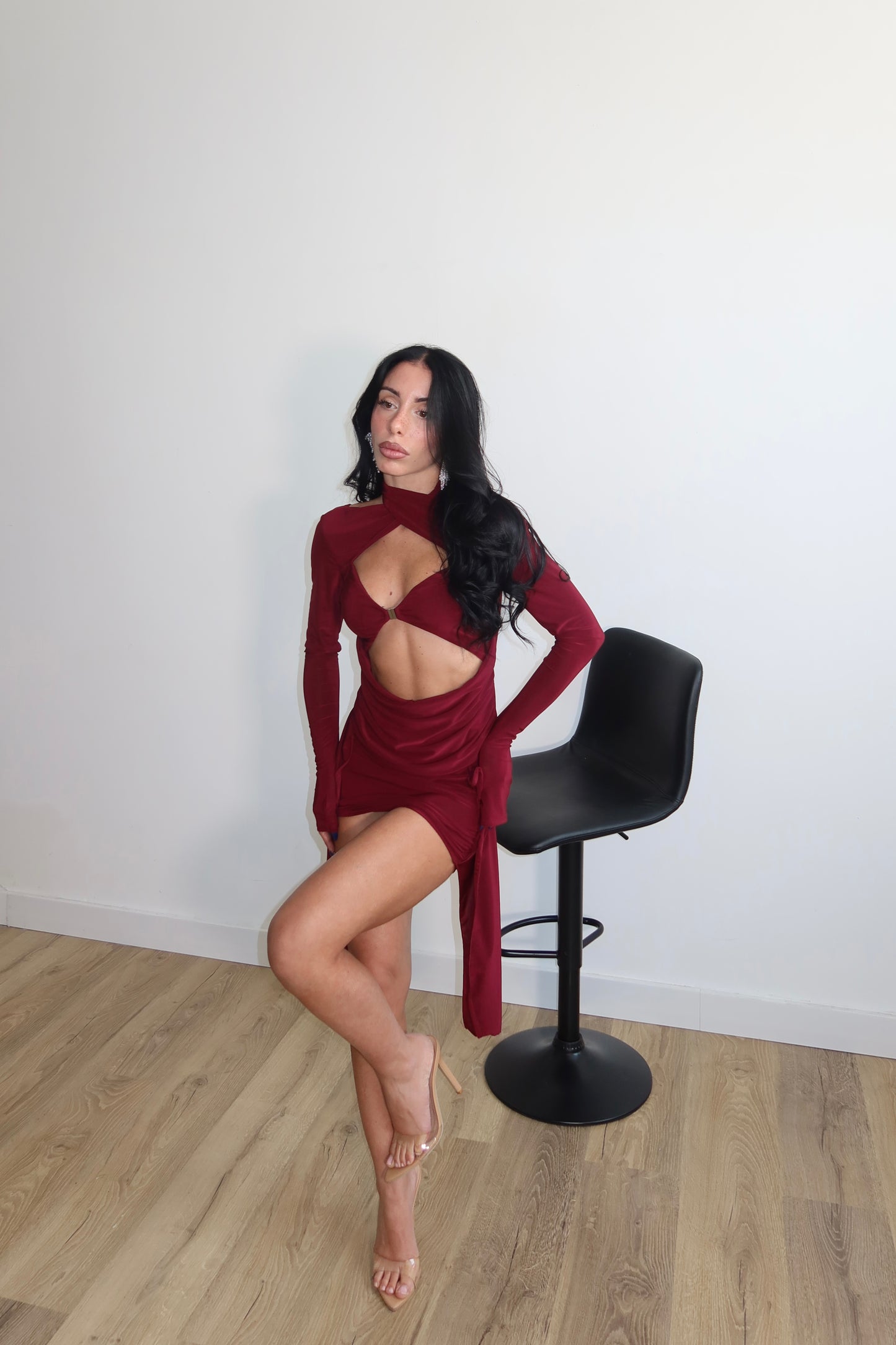 MiniDress LUDMILLA bordeaux