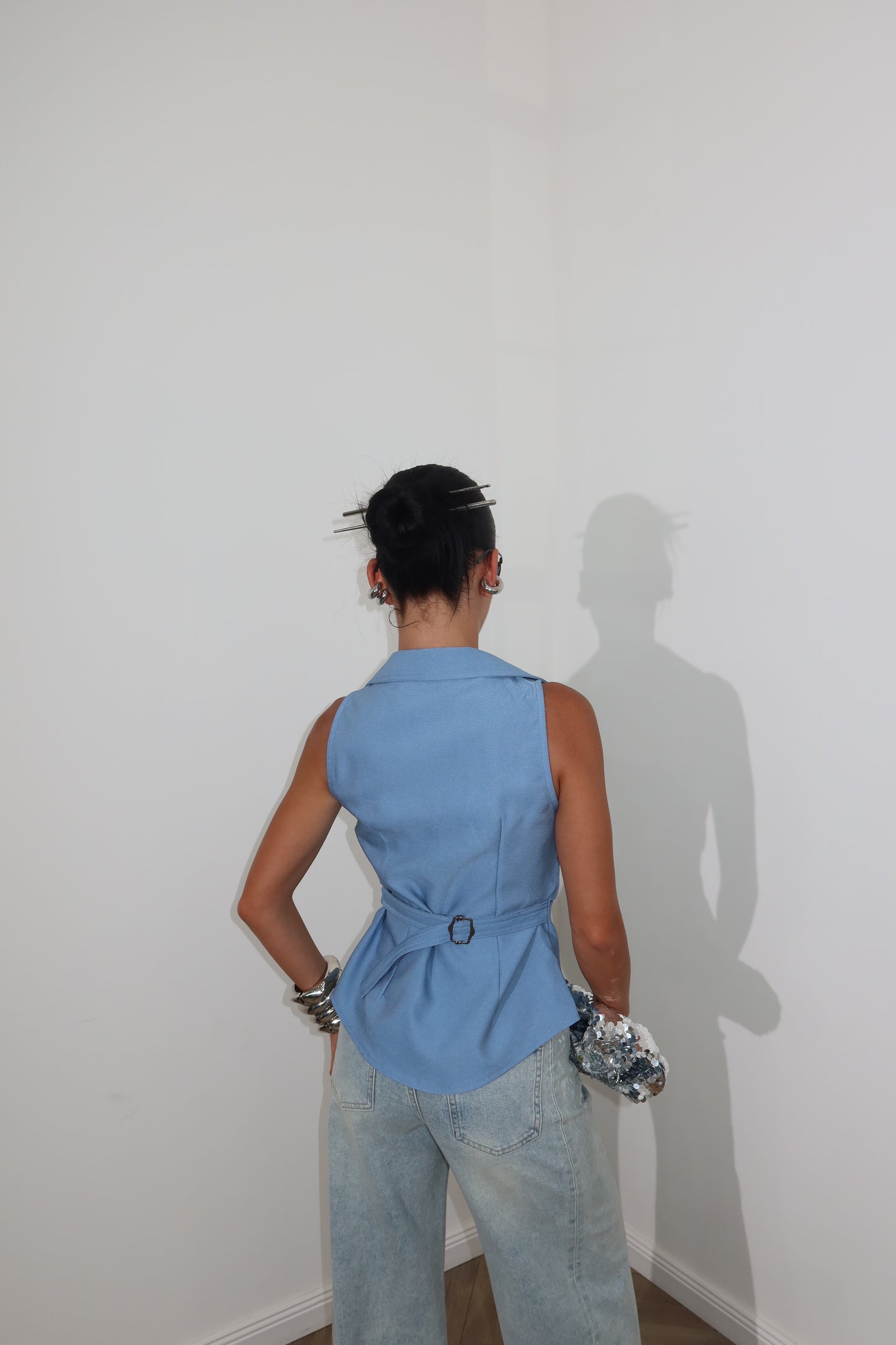 Gilet MOIRA azzurro