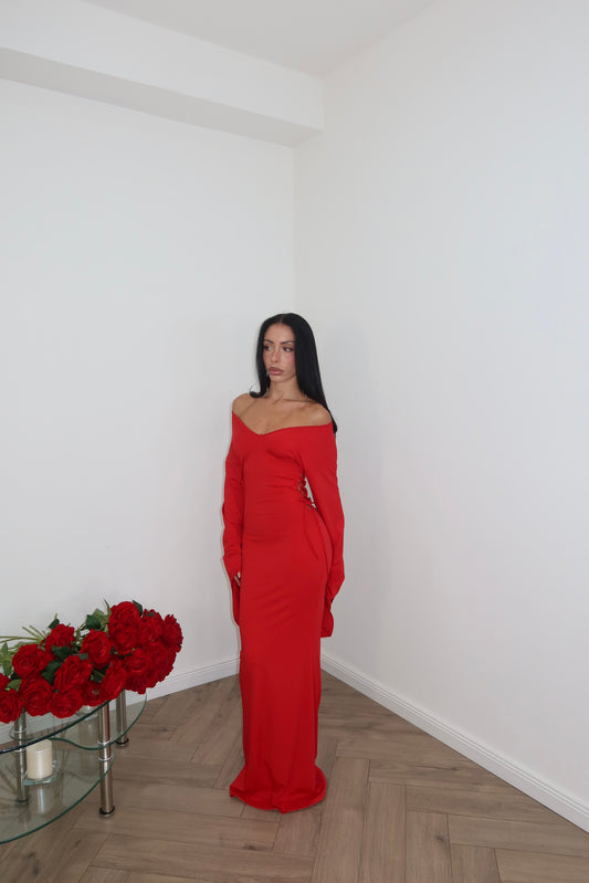 LongDress SABINE rosso