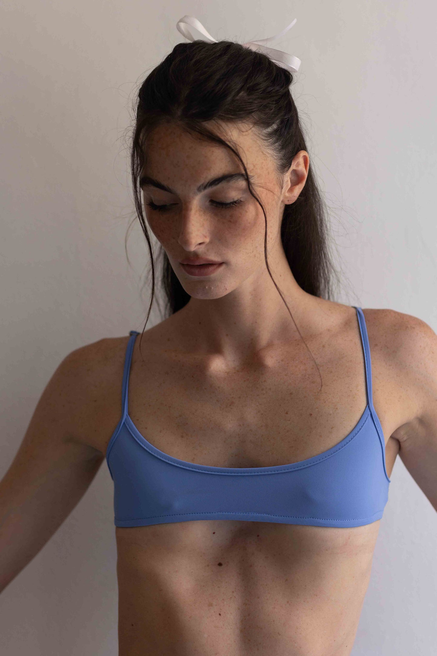TOP UNCOVERED AZZURRO