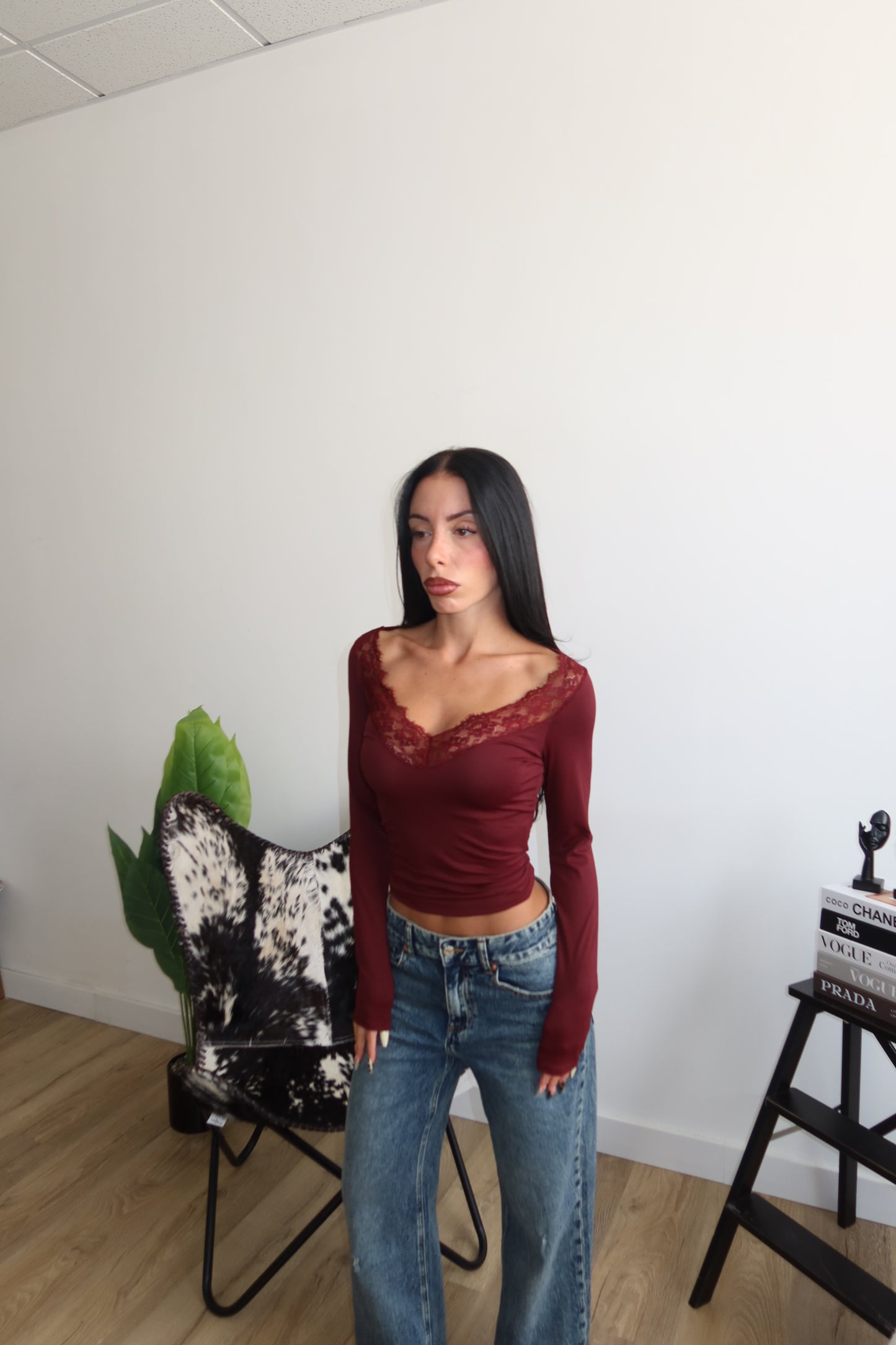 Maglia BONNIE bordeaux
