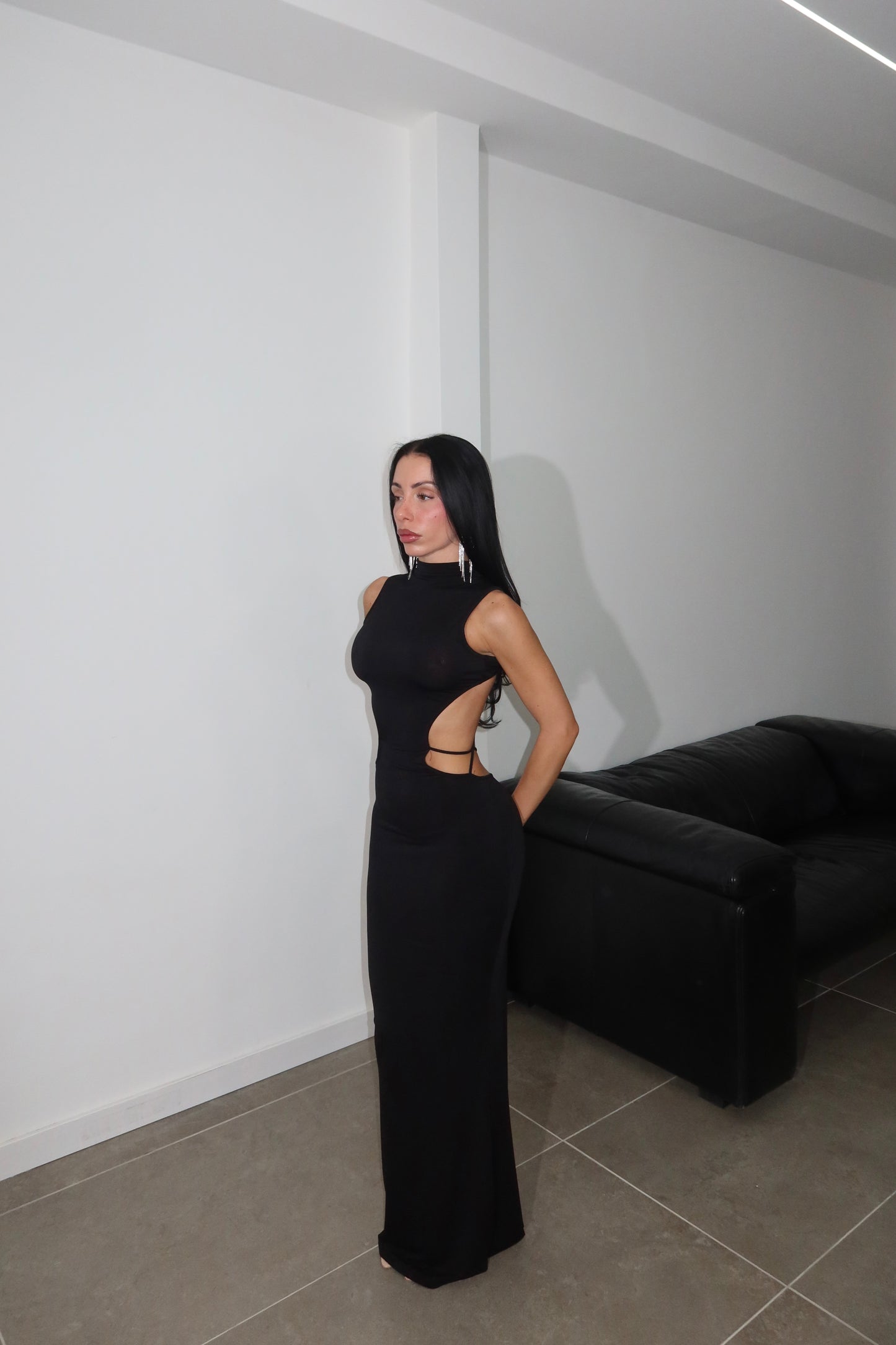 LongDress INTRECCIO nero