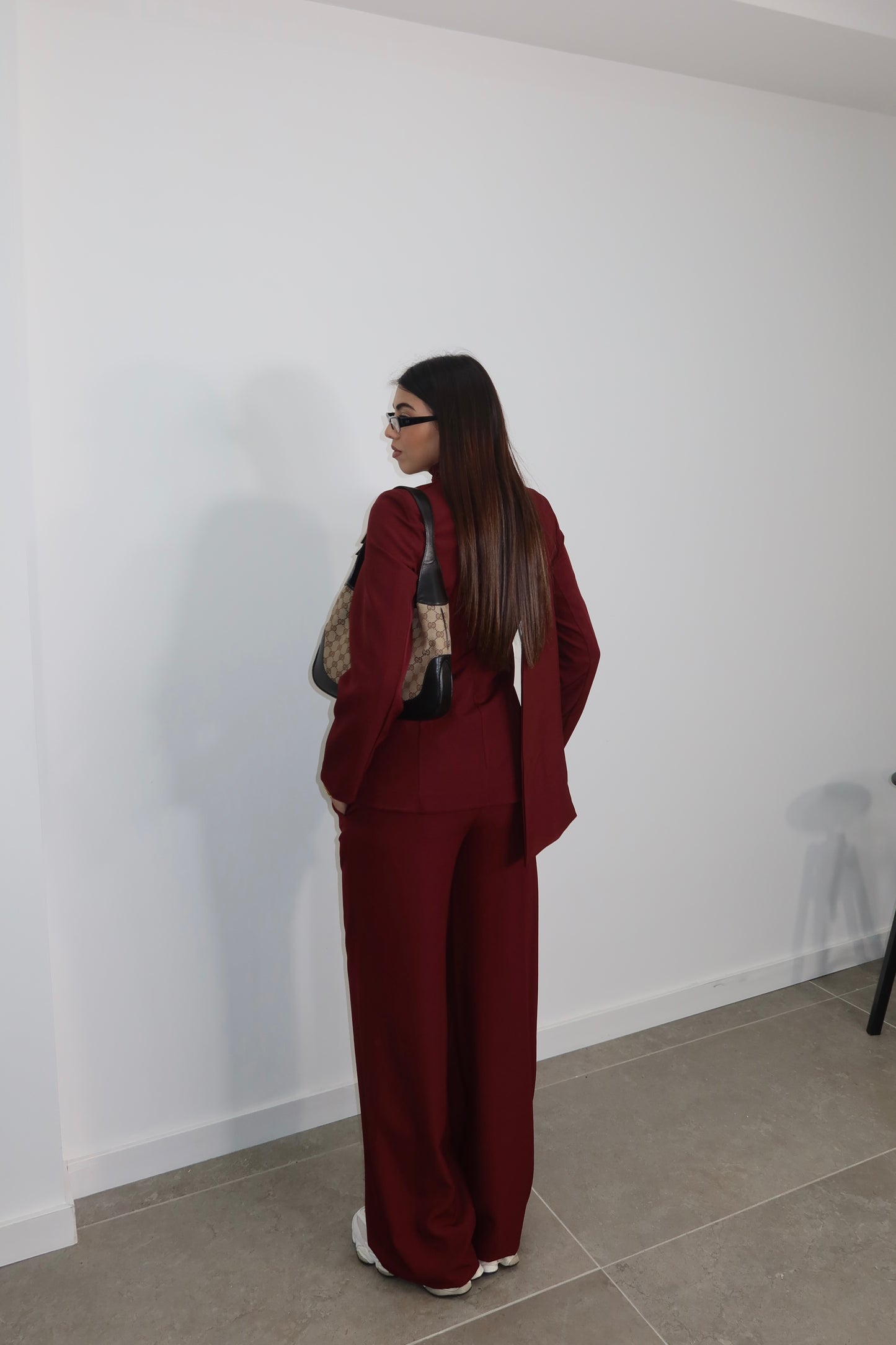 Tailleur WANDA bordeaux