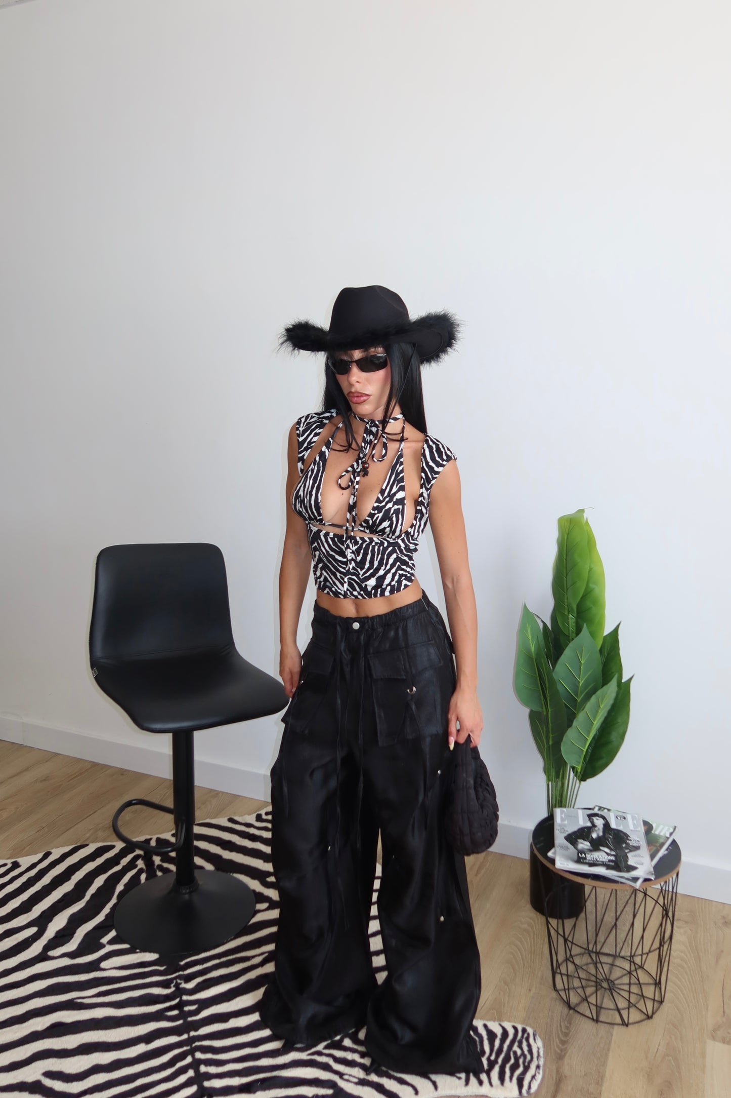 Pants SATIN nero