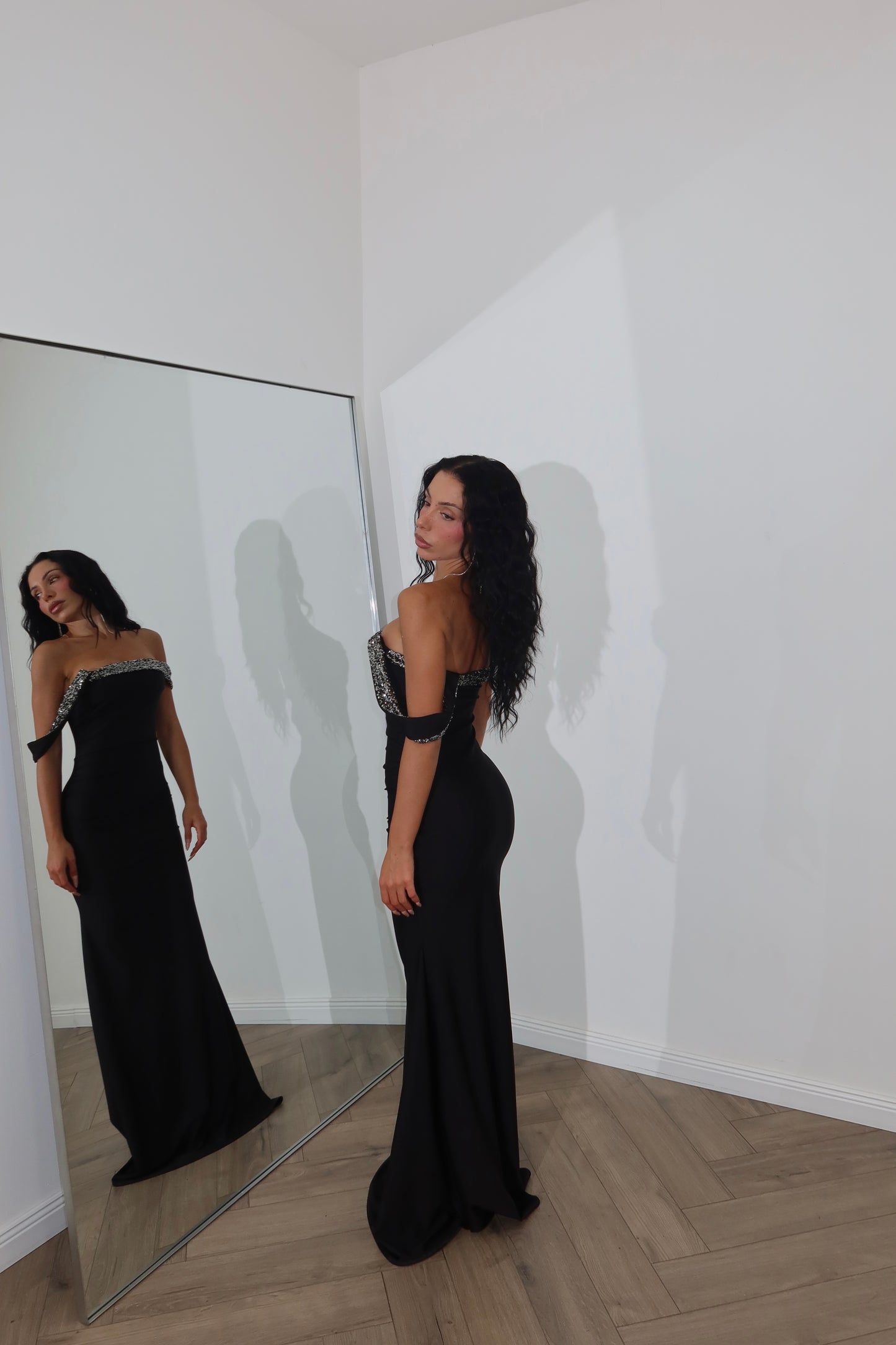 LongDress MAGDALENA nero/argento