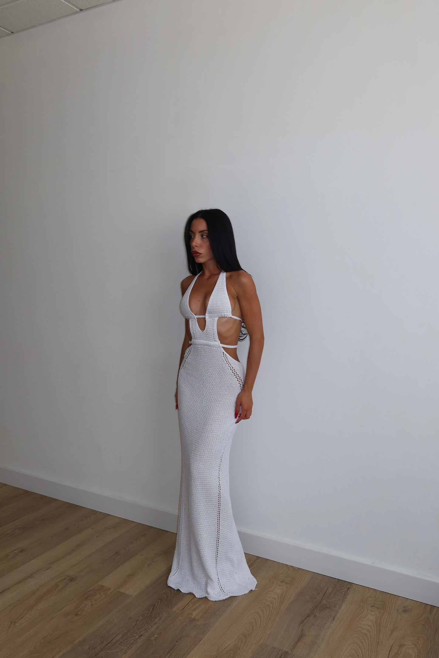 LongDress KITTY bianco