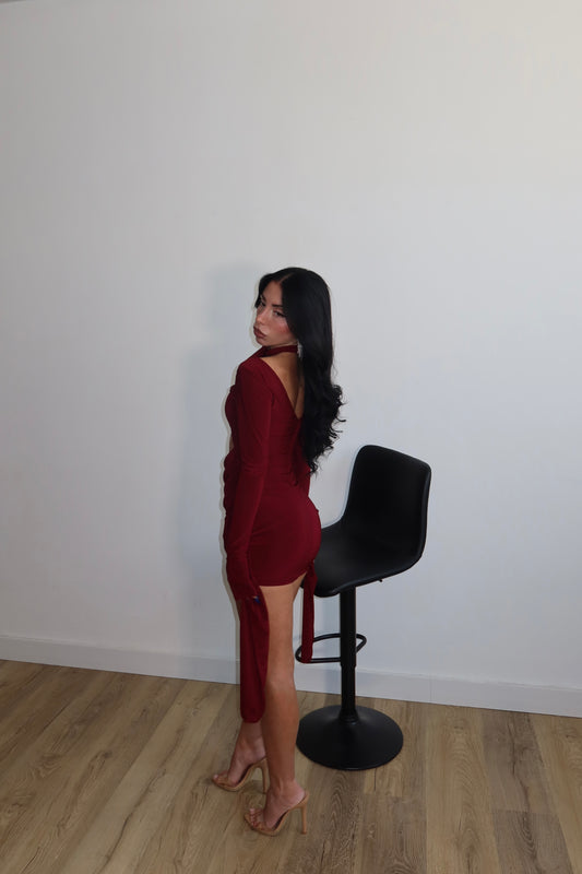 MiniDress LUDMILLA bordeaux