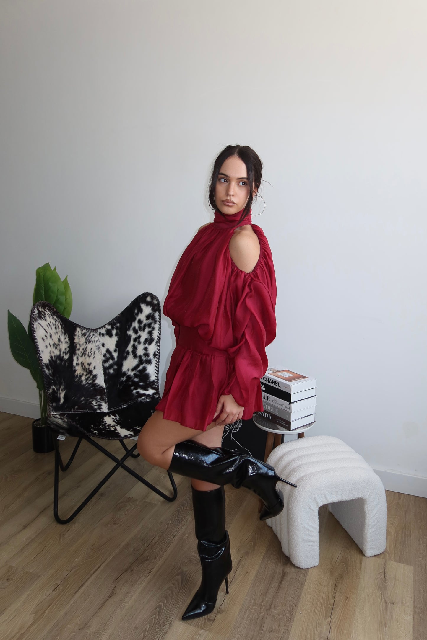 MiniDress ELEGANZA bordeuax