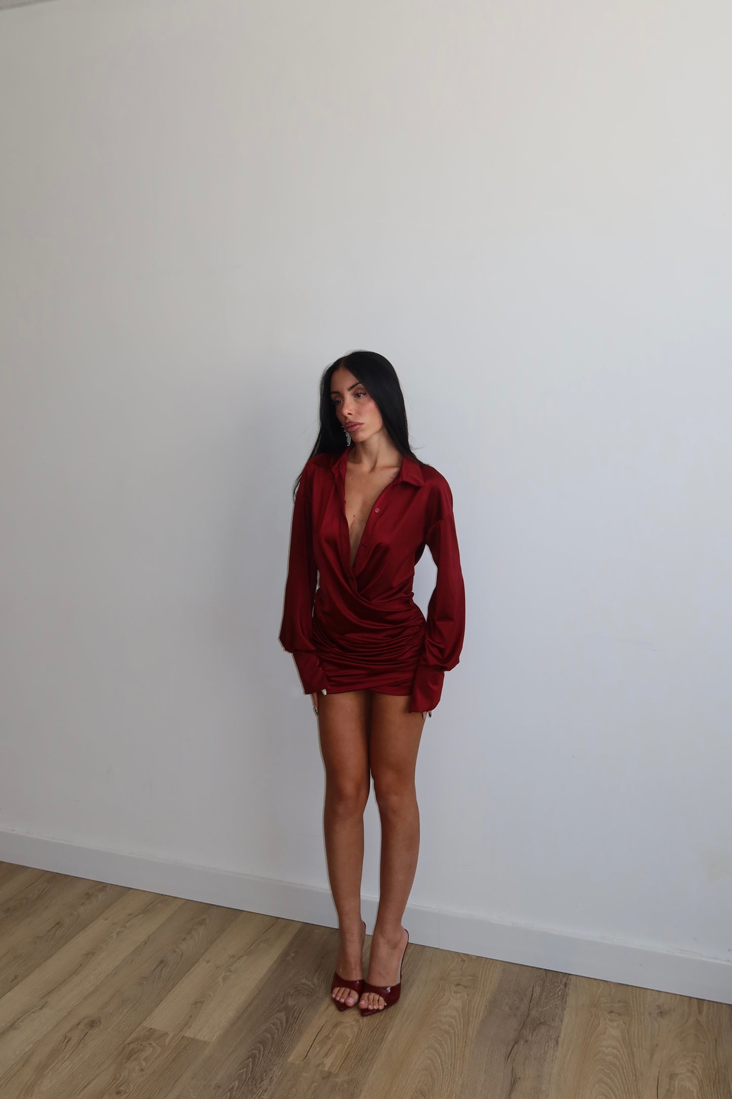 MiniDress DRAPERY bordeaux