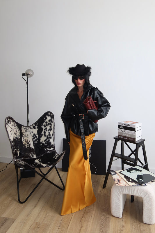 Longuette IN RASO senape