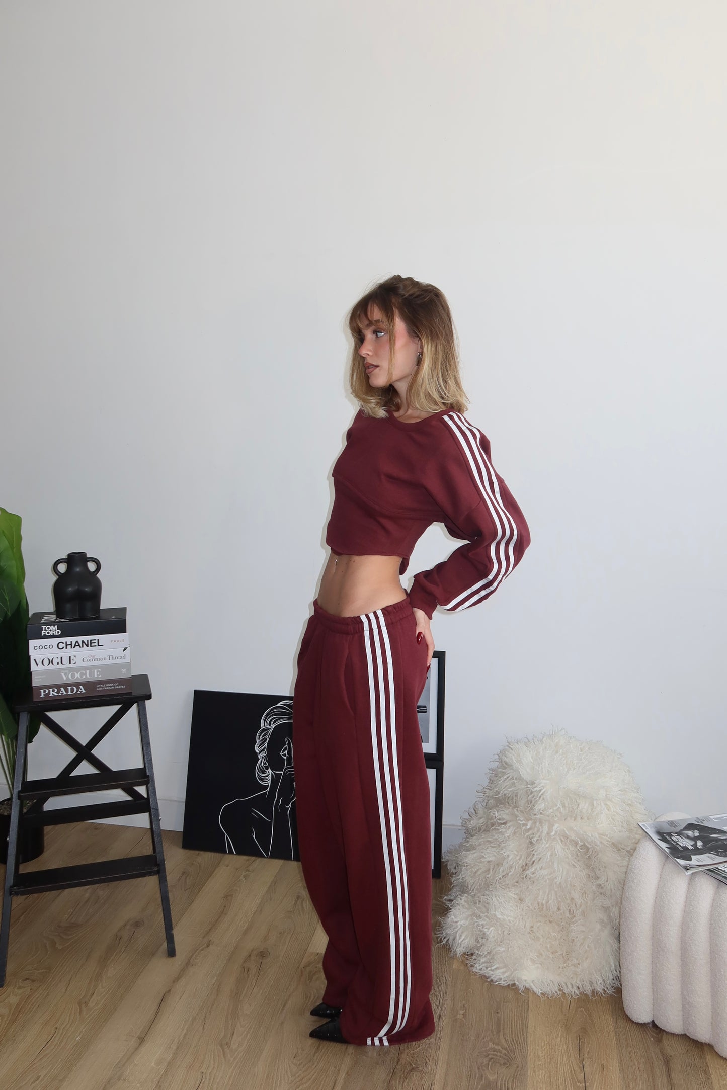 Cordset 3 LINES bordeaux