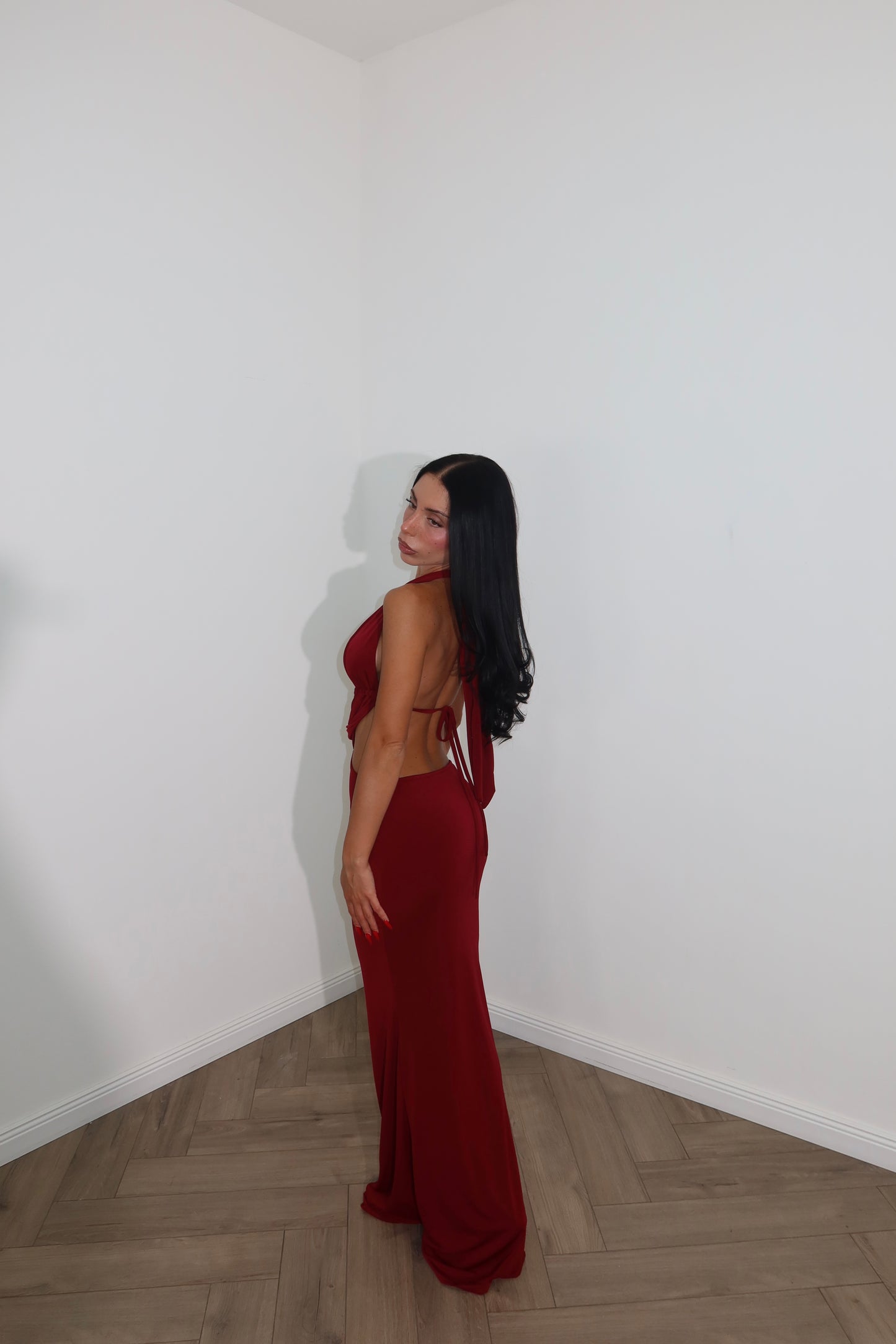 LongDress SHELL Bordeaux