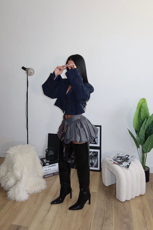 MiniSkirt PIECES grigia