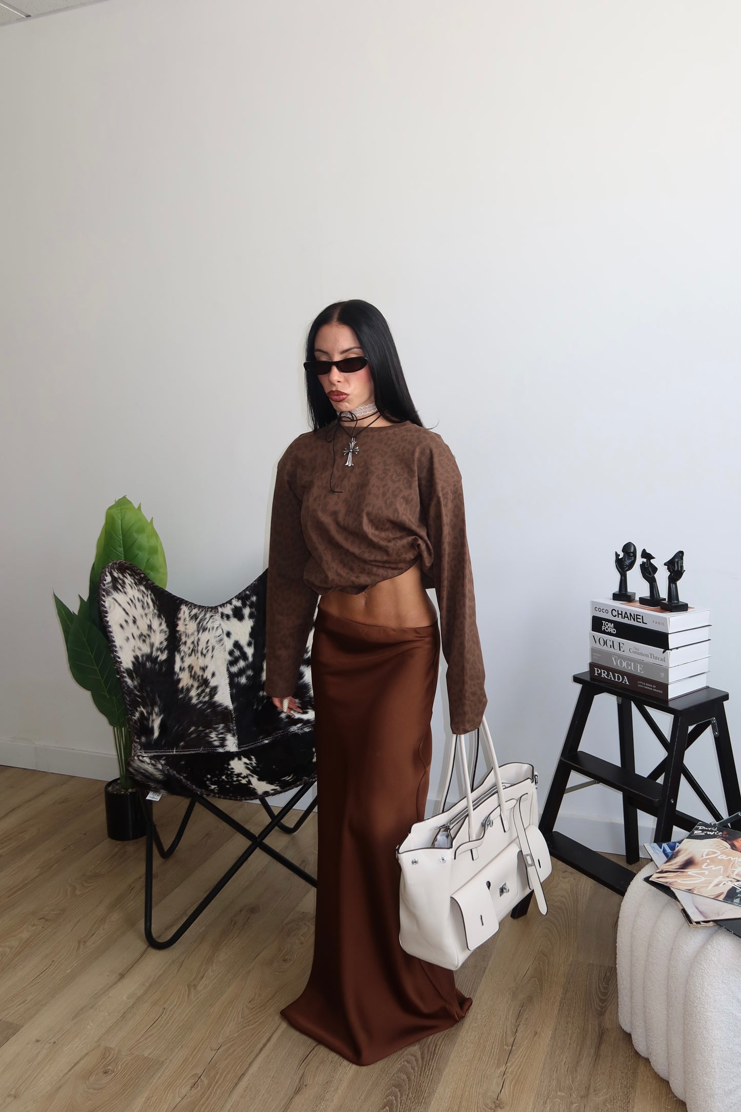 Longuette IN RASO choco