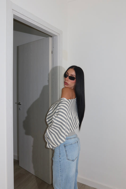 MARTY grey/white sweater